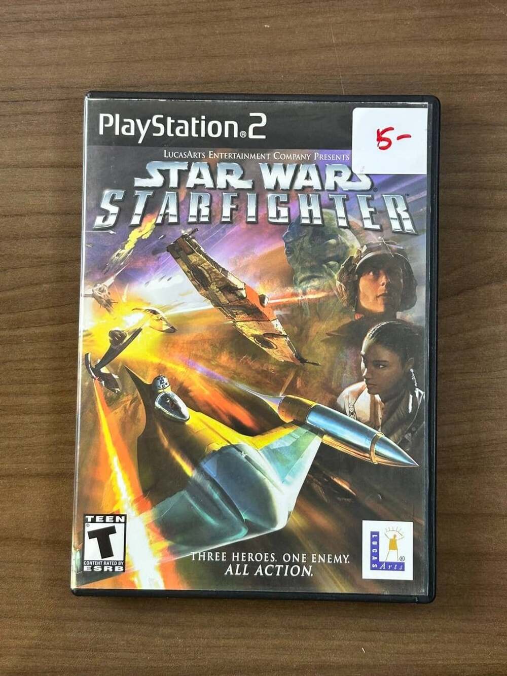 Star Wars Starfighter Sony PlayStation 2 PS2 2001 Black Label w/ Manual Case